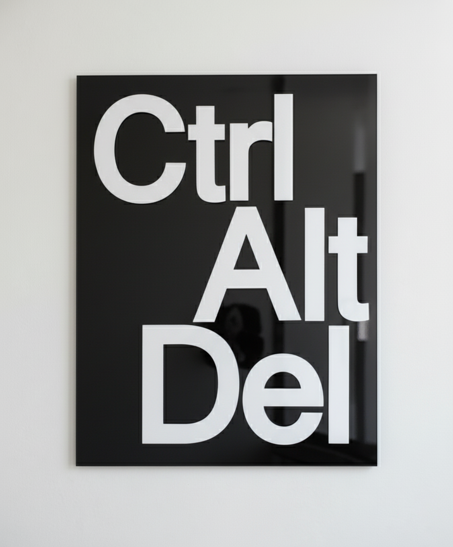 Ctrl Alt Del Acrylic Poster