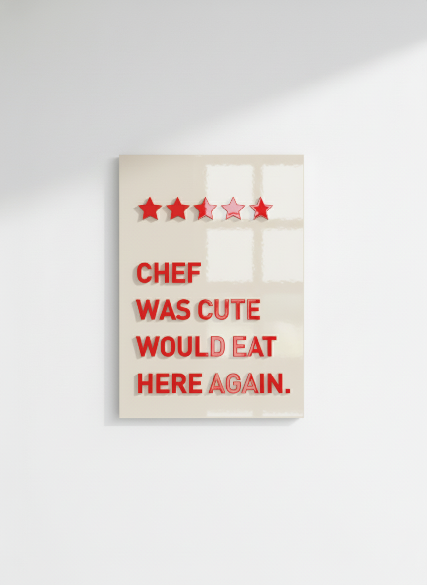 Cute Chef Acrylic Poster