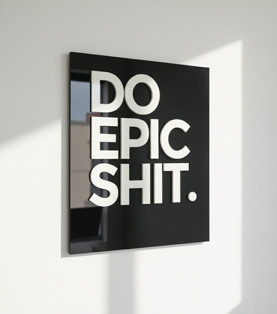 Do Epic Shit Acrylic Poster
