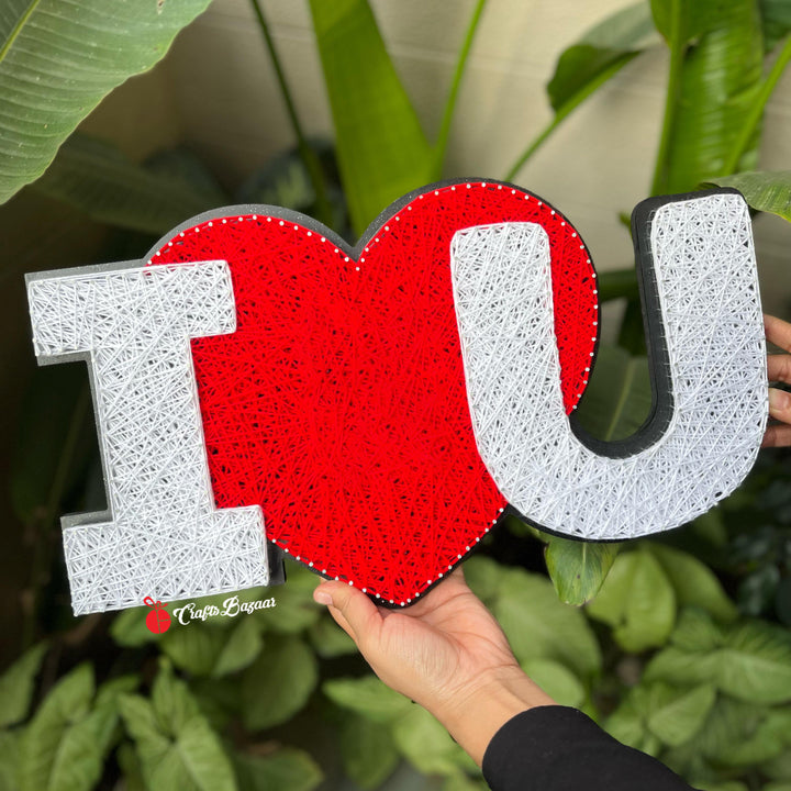 I Love You string art with picture