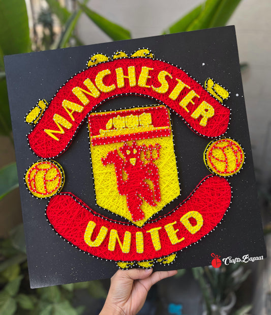 Manchester logo football String Art
