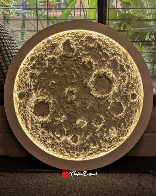The moon of Art- Handmade Crater Wall Light