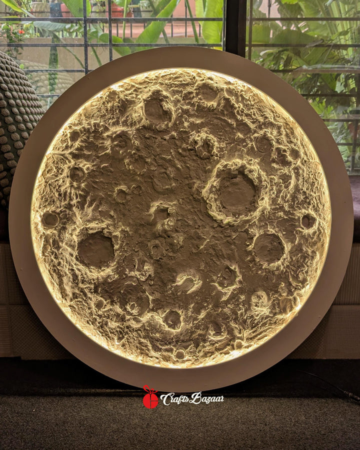 The moon of Art- Handmade Crater Wall Light