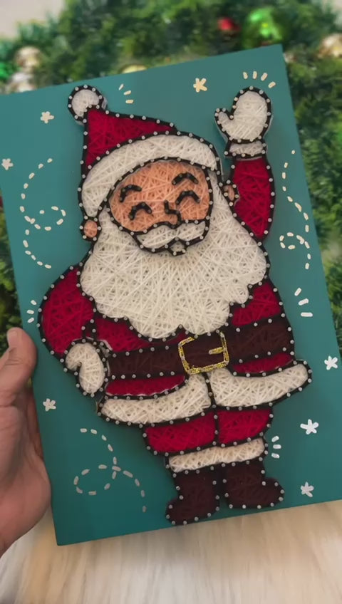 Christmas Santa String Art