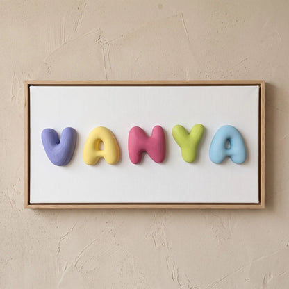Bubble Letters Wall Art