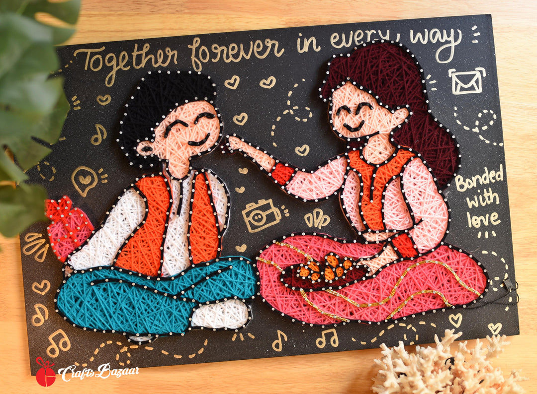 My Rakhi Moment string art