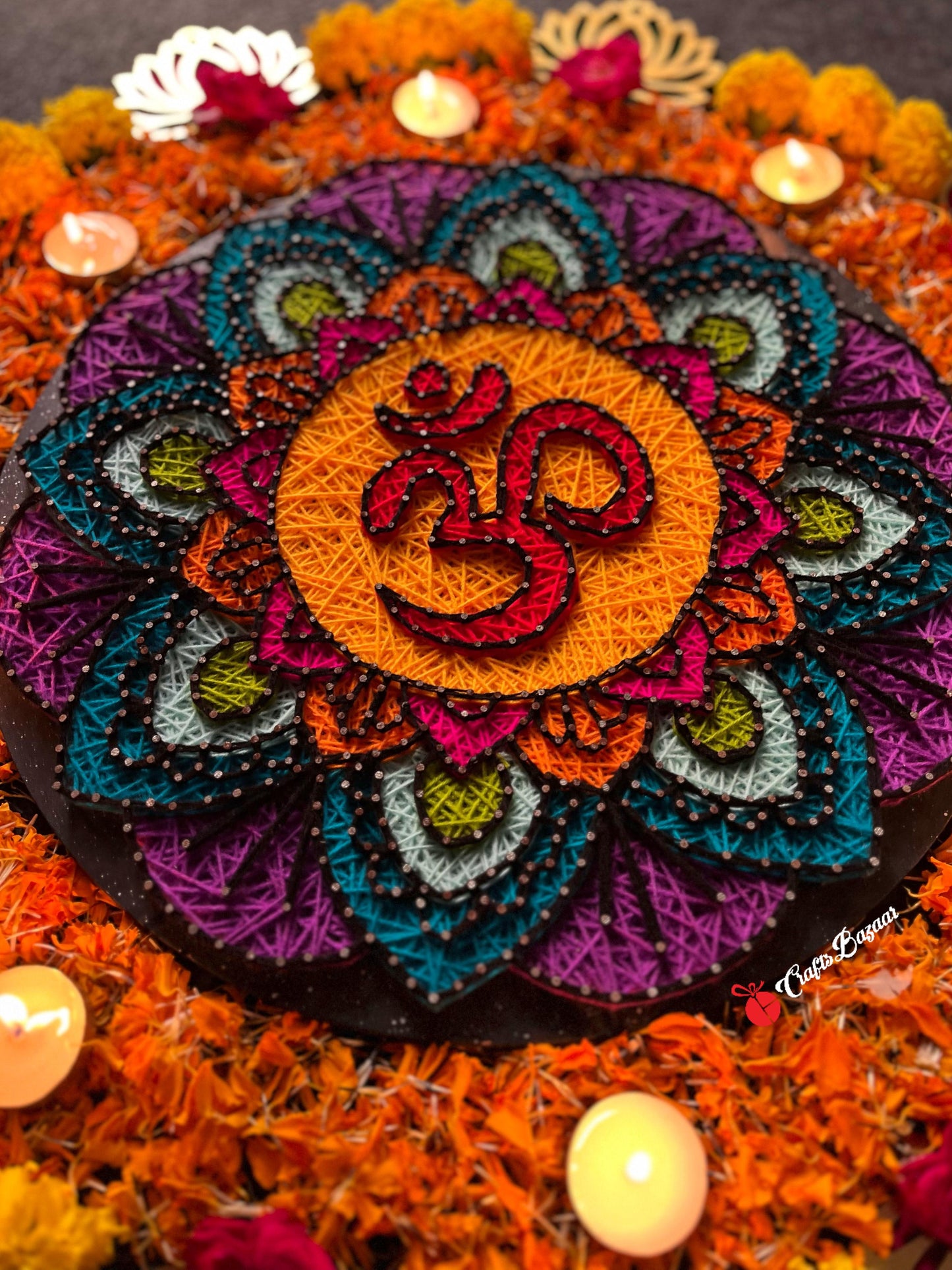 Om Rangoli String Art - Indian Festive Décor