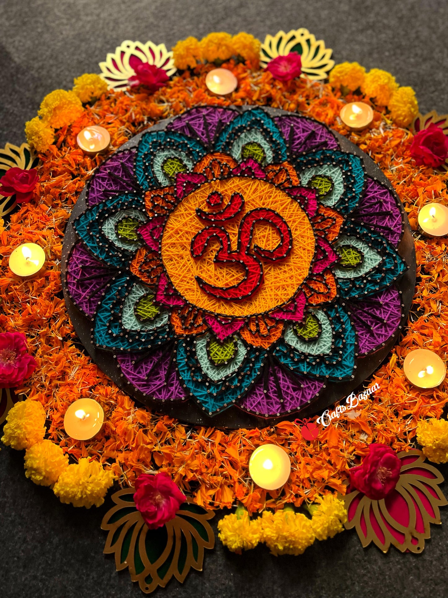 Om Rangoli String Art - Indian Festive Décor