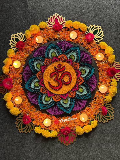 Om Rangoli String Art - Indian Festive Décor