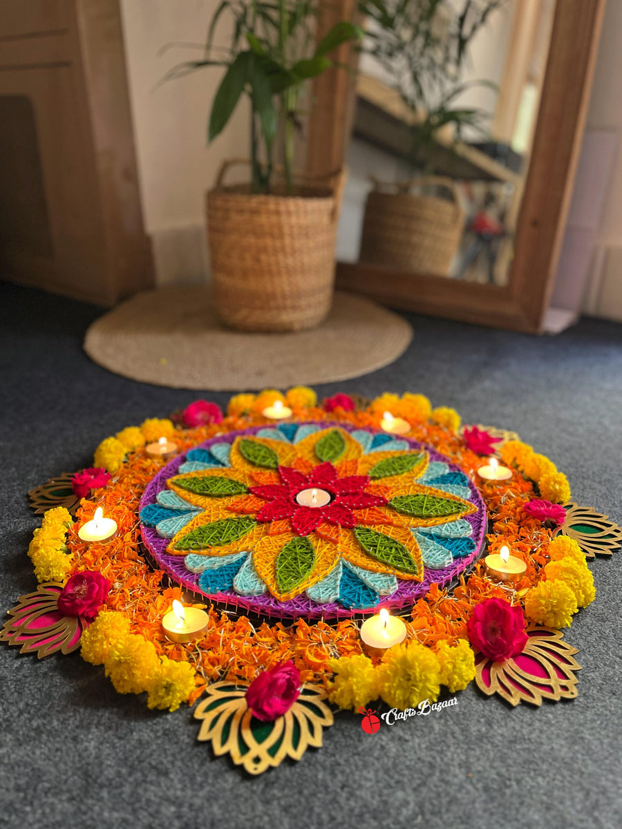 Colorful Rangoli String Art - Indian Festive Décor – Craftsbazaar